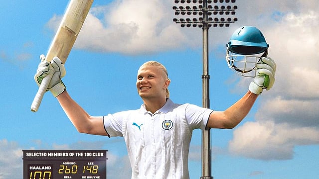 Erling Haaland In Cricket Whites: Manchester City's Funny 'Centurion' Post Goes Viral