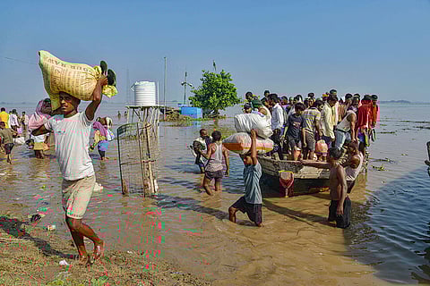 Flooded Ganges in Patna