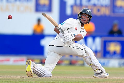 Sri Lanka vs New Zealand 1st Test: New Zealand's Rachin Ravindra plays a shot