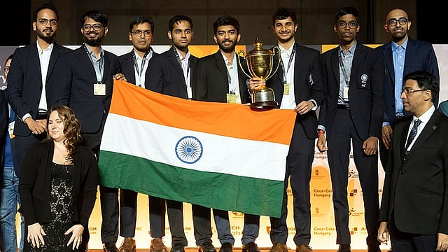 Indian Men, Women Celebrate Historic Chess Olympiad Triumph In Budapest - In Pics