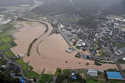 Japan Floods: View of flooded area after heavy rain in Wajima
