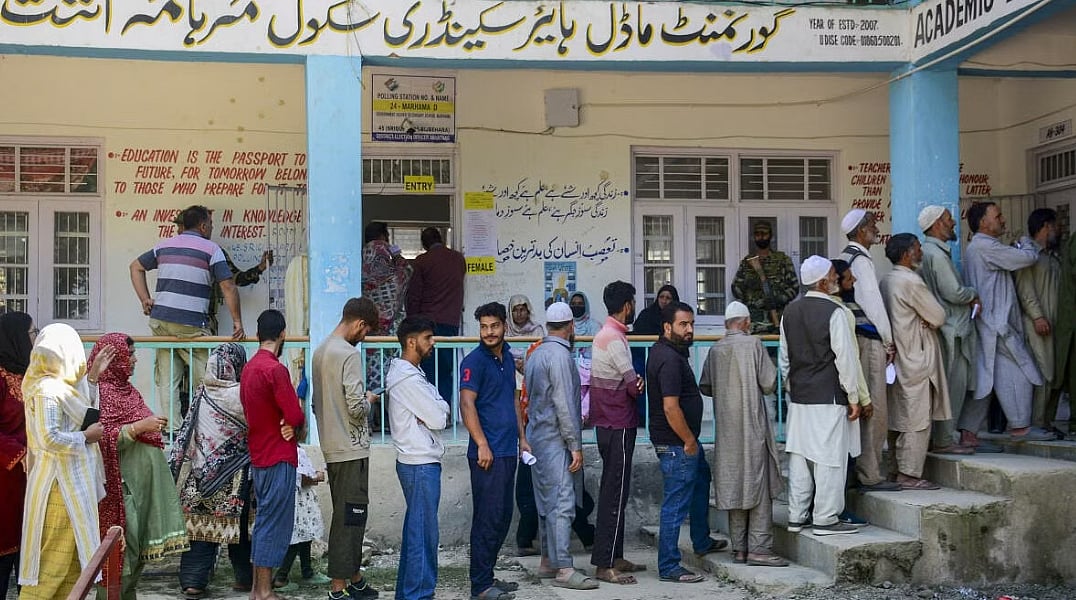 Voting In Anantnag District Of J&K - PTI