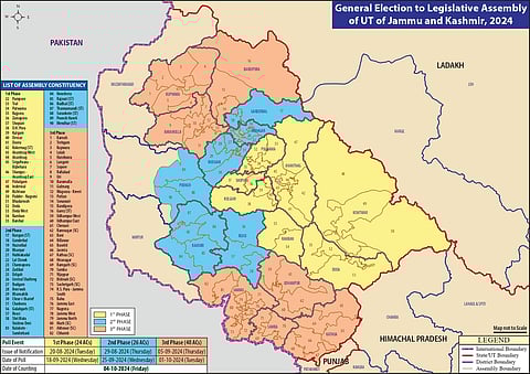J&K Assembly Polls Map