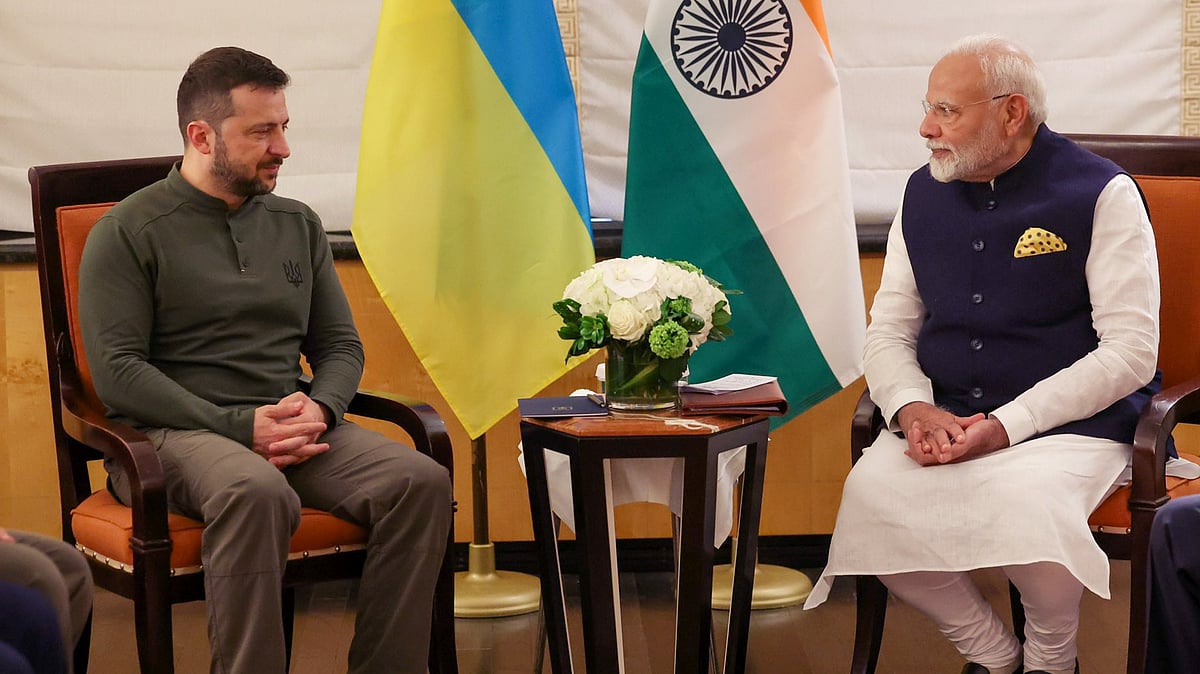 PTI : PM Modi (R) held bilateral talks with Ukrainian President Volodymyr Zelenskyy (L) on the sidelines of Summit of the Future | 