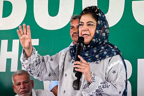 Mehbooba Mufti campaigns for J&K polls