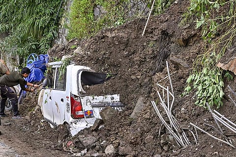 Landslide in Sanjauli