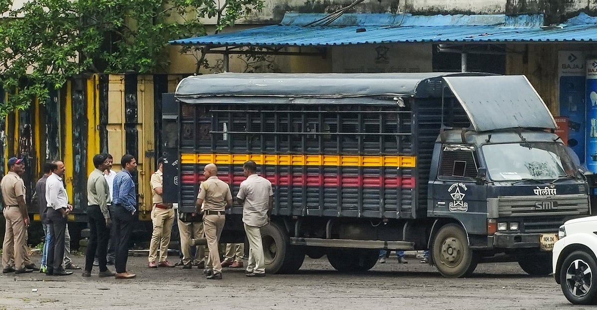 PTI : A forensic team examines the police van in which Akshay Shinde, the accused in the Badlapur sexual assault case of two minor girls, was killed in police encounter, in Thane, Tuesday, Sept. 24, 2024