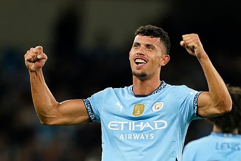 English League Cup, Manchester City vs Watford: Manchester City's Matheus Nunes celebrates after scoring a goal