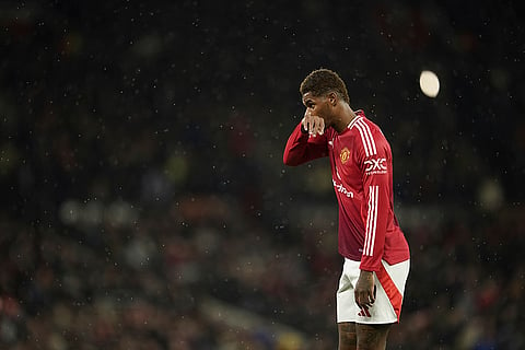 UEFA Europa League, Manchester United vs Twente: Manchester United's Marcus Rashford reacts during the match