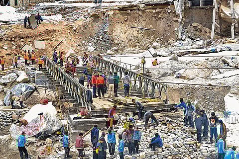 Kedarnath reconstruction project, rebuilding bridges damaged in disaster