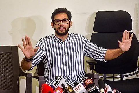 Aditya Thackeray addresses media