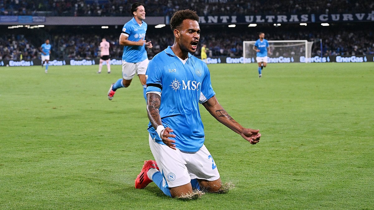 Napoli goalscorer Cyril Ngonge