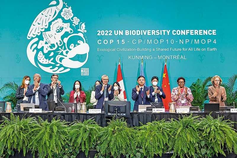 Delegates at 2022 UN Biodiversity Conference (COP 15) at Kunming, Montreal
