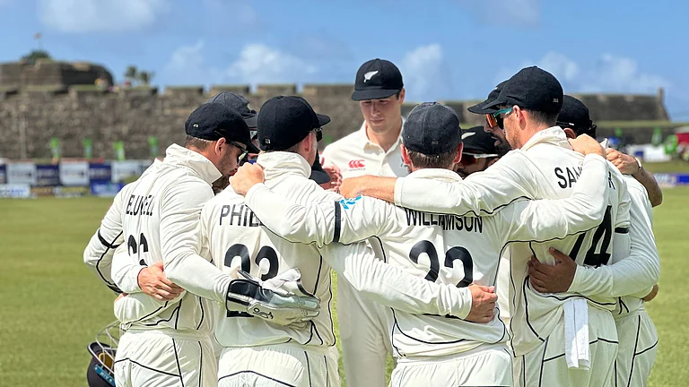 New Zealand cricket team during the 2nd Test match against Sri Lanka at Galle. - Photo: X | Blackcaps
