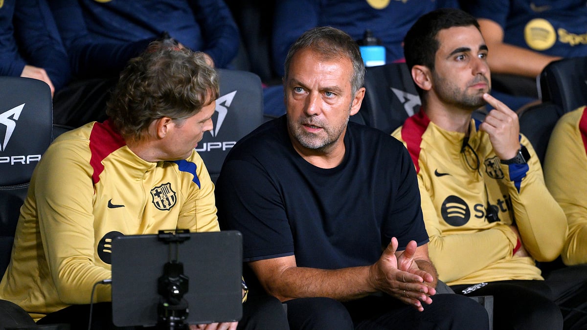 Hansi Flick believes there is room for improvement at Barcelona despite their perfect start to the campaign. - null