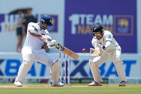 Sri Lanka vs New Zealand 2nd Test: Sri Lanka's Dimuth Karunaratne plays a shot