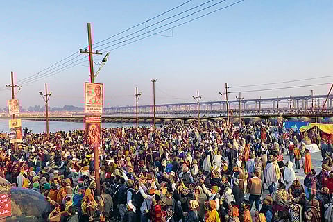 Devotees at Kumbh Mela in Haridwar
