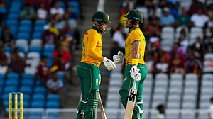 | Photo: File : File photo of Ryan Rickleton with Reeza Hendricks in action for South Africa.