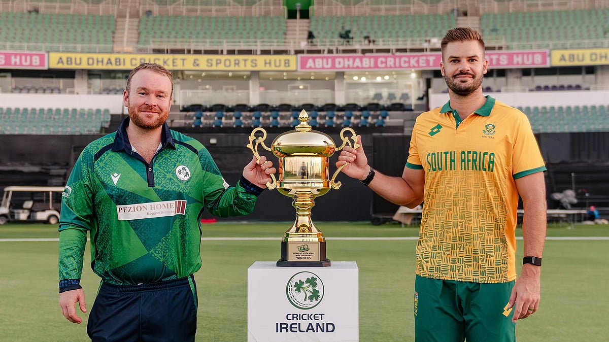 X/ProteasmenCSA : Ireland and South Africa captains, Paul Stirling (L) and Aiden Markram.