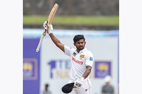 Sri Lanka vs New Zealand 2nd Test: Sri Lanka's Kamindu Mendis celebrates his century