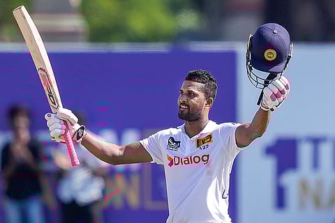 Sri Lanka vs New Zealand 2nd Test: Sri Lanka's Dinesh Chandimal celebrates his century
