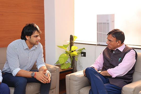 Neeraj Chopra Meets Sports Minister Mansukh Mandaviya After Returning To India