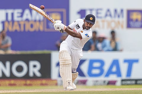 Sri Lanka vs New Zealand 2nd Test: Sri Lanka's Kamindu Mendis plays a shot