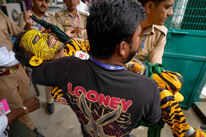A Bangladeshi supporter after he was heckled by miscreants