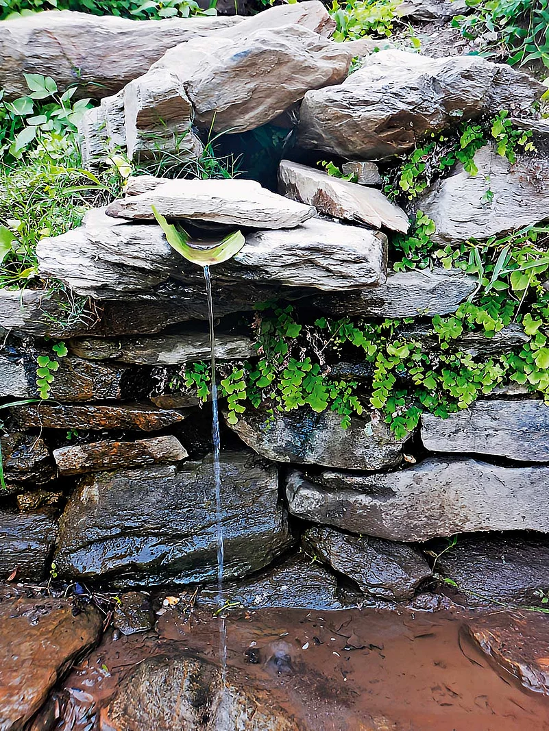 A low discharge spring in Uttarakhand
