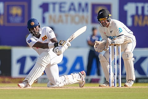 Sri Lanka vs New Zealand 2nd Test: Sri Lanka's Angelo Mathews plays a shot