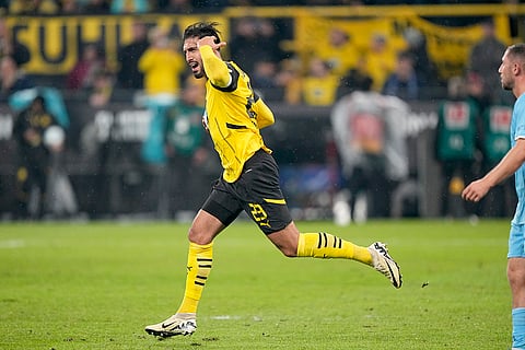 German Bundesliga 2024-25, Borussia Dortmund vs VfL Bochum: Dortmund's Emre Can celebrates after scoring his side's second goal