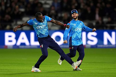 England vs Australia, 4th ODI: England's Jofra Archer celebrates the wicket of Australia's Mitchell Marsh