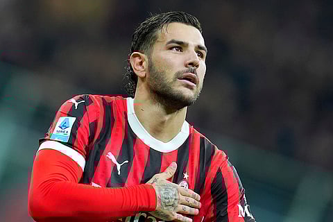 Serie A 2024-25, AC Milan vs Lecce: AC Milan's Theo Hernandez celebrates a goal