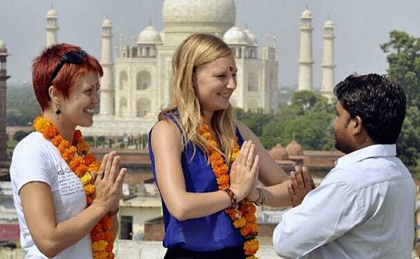 Foreign Tourists in Agra