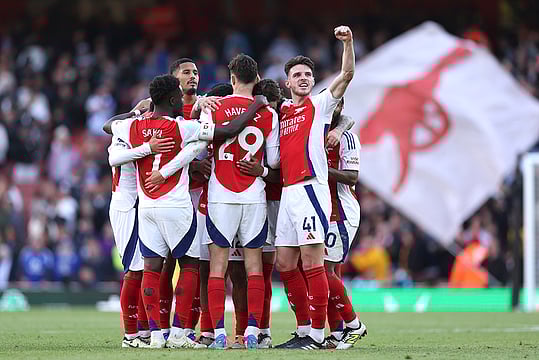 Premier League: Gunners Dent Foxes In Late Show - In Pics