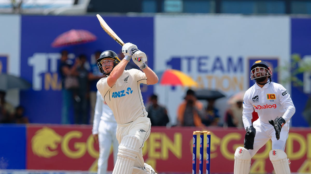 Photo: X | BLACKCAPS : New Zealand's Glenn Philips batting during the 4th day of the second Test match at Galle in Sri Lanka.