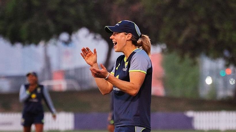 Photo: X | Female Cricket : Australia's Ellyse Perry during the practice session in Dubai.