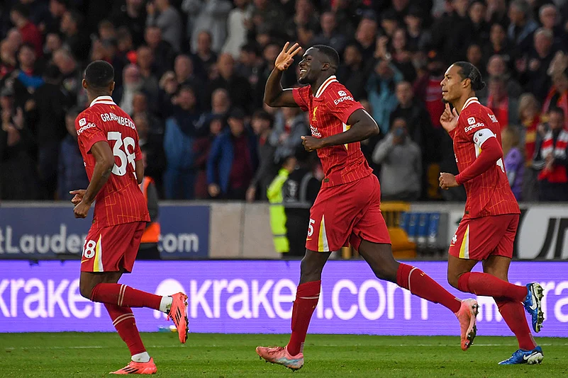 Britain Soccer Premeir League Wolverhampton Wanderers and Liverpool Photo gallery_6