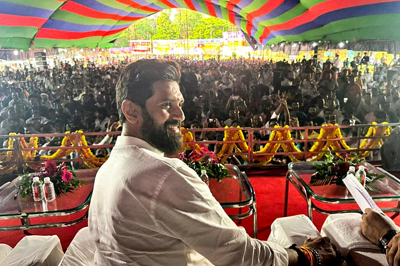 Chirag Paswan during BJPs Parivartan Sabha in Dhanbad