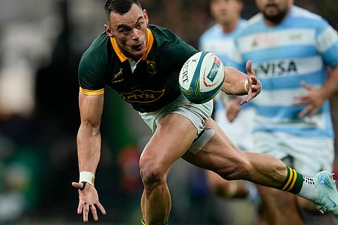 Rugby Championship: South Africa's Jesse Kriel views the ball