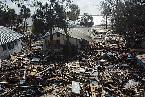 Hurricane Helene: Destruction to the Faraway Inn Cottages and Motel is seen