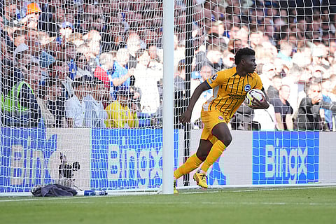 English Premier League 2024-25, Chelsea vs Brighton: Brighton's Carlos Baleba scores his side's 2nd goal