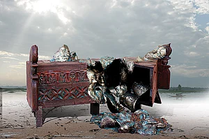 Nothing Remains: Sculpture in mixed media by Masood Hussain