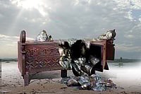 Nothing Remains: Sculpture in mixed media by Masood Hussain 