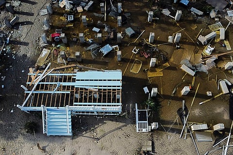 Hurricane Helene: Foundations and steps to buildings that were destroyed by the storm