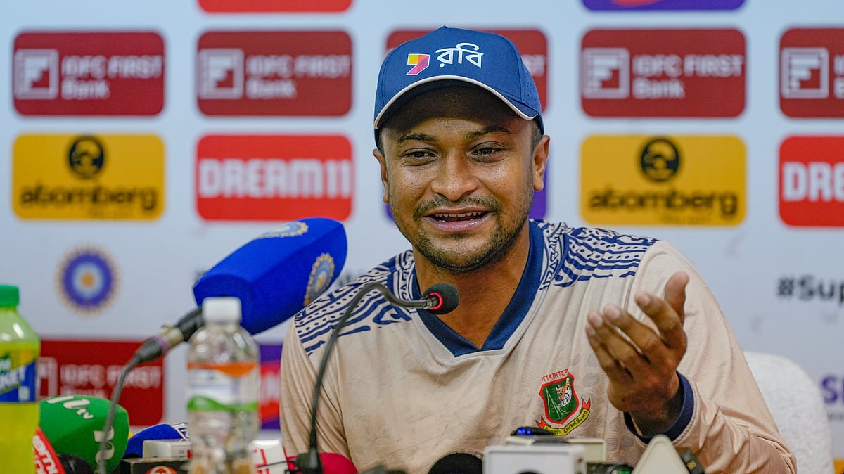 AP/Vijay Verma : Shakib Al Hasan.