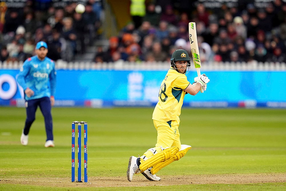 | Photo: Adam Davy/PA via AP  : England vs Australia 5th ODI: Australia's Josh Inglis bats