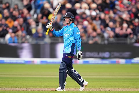 England vs Australia 5th ODI: England's Harry Brook celebrates his 50