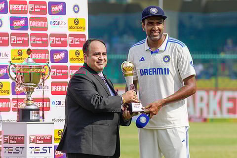 IND vs BAN, 2nd Test match-Day 5: Ravichandran Ashwin receives the player of the series trophy