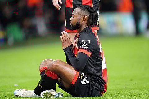 EPL 2024-25, Bournemouth vs Southampton: Bournemouth's Antoine Semenyo celebrates after scoring a goal